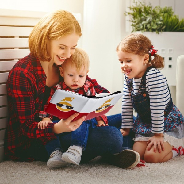 Card Binder 4 Pocket Compatible With Pokemon Cards, GEAoffice 3-Ring Card Album Folder Binder with 50 Removable Sleeves for MTG,TCG,Sports Cards -Toys Gifts for Boys Girls, Red