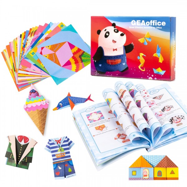 GEAoffice Origami Paper for Kids, Kids Origami Kit...