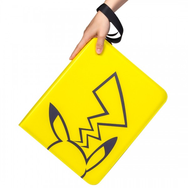 9-Pocket Binder for Pokemon Cards with 50 Removable Sheets Holds 900 Cards, Card Book Collector Album Folder for Yugioh, MTG, TCG, Trading Card Holder with Zipper-Toys Gifts for Boys Girls, Yellow+black