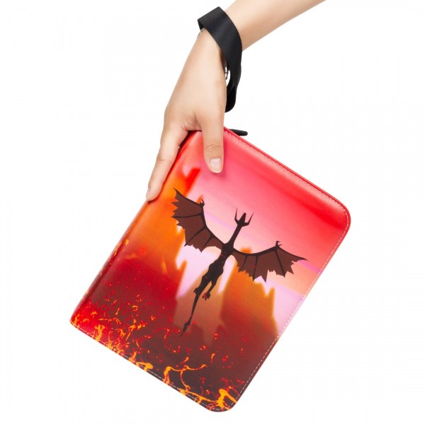 4-Pocket Binder for Pokemon Cards with 50 Removable Sheets Holds 400 Cards, Card Book Collector Album Folder for Yugioh, MTG, TCG, Trading Card Holder with Zipper-Toys Gifts for Boys Girls, Rose Pink