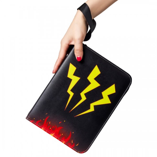 4-Pocket Binder for Pokemon Cards with 50 Removable Sheets Holds Up To 400 Cards, Baseball Card Collector Album Folder for Yugioh, MTG, TCG, Trading Card Binder with Zipper-Toys Gifts for Boys Girls, Black