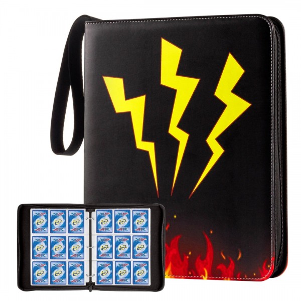 9-Pocket Binder for Pokemon Cards with 50 Removable Sheets Holds Up To 900 Cards, Baseball Card Collector Album Folder for Yugioh, MTG, TCG, Trading Card Binder with Zipper-Toys Gifts for Boys Girls
