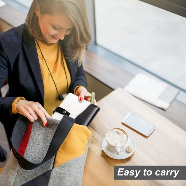 A6 Binder Budget Planner Organizer 6 Ring Binder Cover, with 8Pcs Cash Envelopes,10Pcs binder pockets, 24Pcs Budget Sheets & 38 Categories Sticker Labels, Money Saving Binder for Budgeting (Black) 