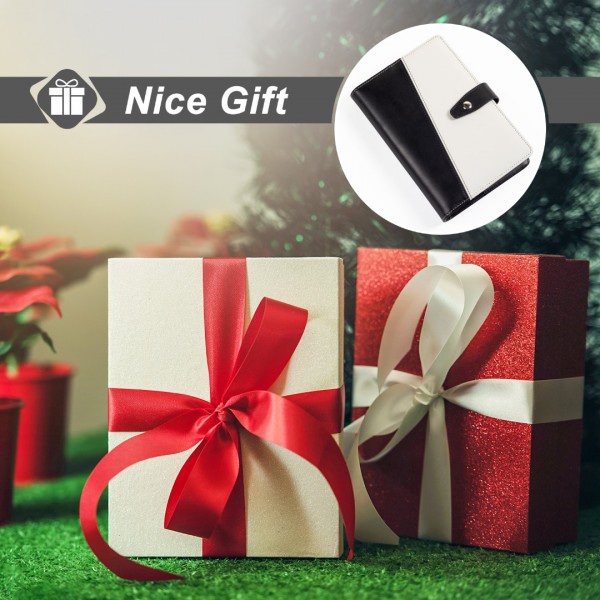 A6 Binder Budget Planner Organizer 6 Ring Binder Cover, with 8Pcs Cash Envelopes,10Pcs binder pockets, 24Pcs Budget Sheets & 38 Categories Sticker Labels, Money Saving Binder for Budgeting (Black) 