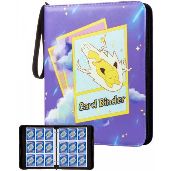 9-Pocket Card Binder for Trading Cards with 50 Rem...