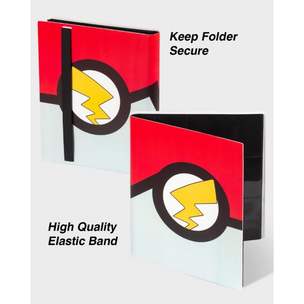 GEAoffice Trading Card Binder, 9-Pocket Cards Collection Binders Album Folder with 360 Side Loading Pockets for Yugioh, MTG, TCG, Boys Girls Gift, Red