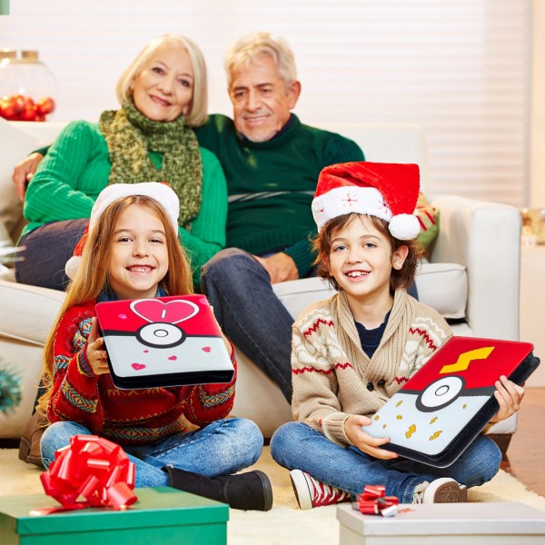 9-Pocket Card Binder for Cards 900 Pockets, Trading Card Games Collection Binder, Card Book Collector Album Folder Holder with Sleeves- Gifts for Boys Girls Toys, Red