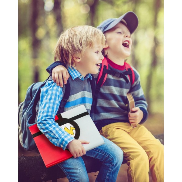 GEAoffice Trading Card Binder, 9-Pocket Cards Collection Binders Album Folder with 360 Side Loading Pockets for Yugioh, MTG, TCG, Boys Girls Gift, Red