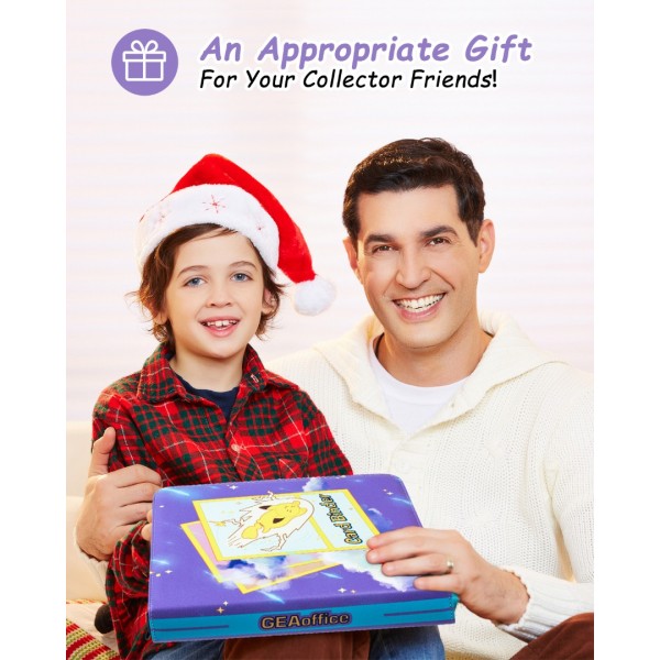 9-Pocket Card Binder for Trading Cards with 50 Removable Sleeves Holds 900 Cards, Card Book Collector Album Folder for Yugioh, MTG, TCG, Trading Card Holder with Zipper- Boy Girl Toy Gift, Purple