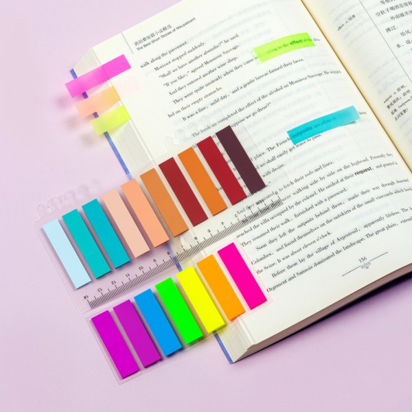 1040pcs Transparent Sticky Notes Pads Set with 3 Markers & Sticky Index Tabs, Clear Sticky Note for Books Annotation Message Reminder, Waterproof Self-Adhesive Translucent Sticky Notes Bulk, 16 Packs