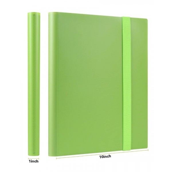 GEAoffice Card Binder, 9 Pockets Trading Card Album Folder, 360 Side Loading Pocket Binder for Yugioh, MTG and Other TCG, Light Green…