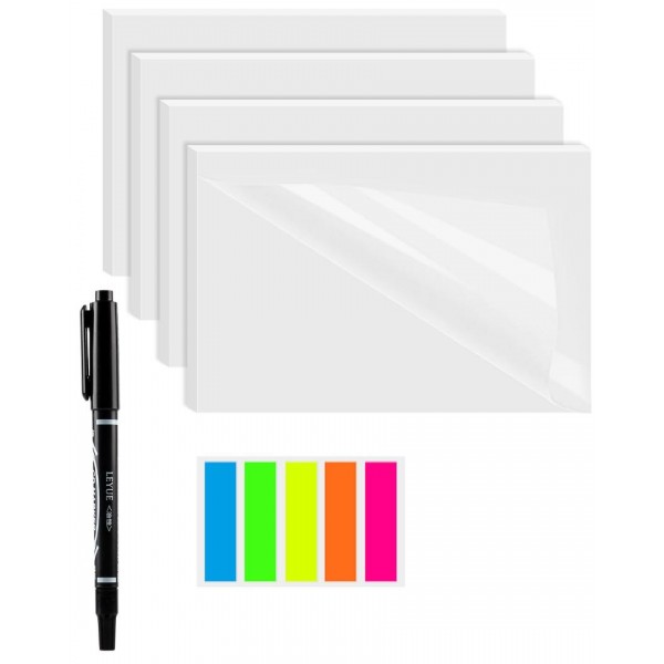 GEAoffice Large Transparent Sticky Notes 300 Sheet...