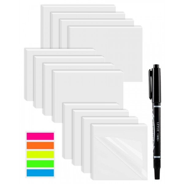 Transparent Sticky Notes 700 Sheets- 3 X 4 inch Clear Sticky Notes Self-Adhesive Translucent Sticky Note Pads for Books Annotation, See Through Sticky Notes for Tracing Paper School & Office…