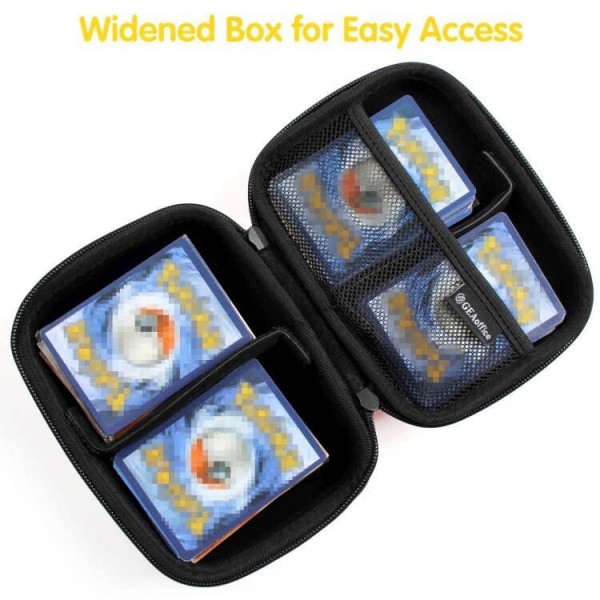 GEAoffice Carrying Case for 450+ PTCG Trading Cards, Gifts For Boys Girls, Hard-Shell Card Collection Storage Box Organizer Fits Magic MTG, PTCG, Holds 450+ Cards…