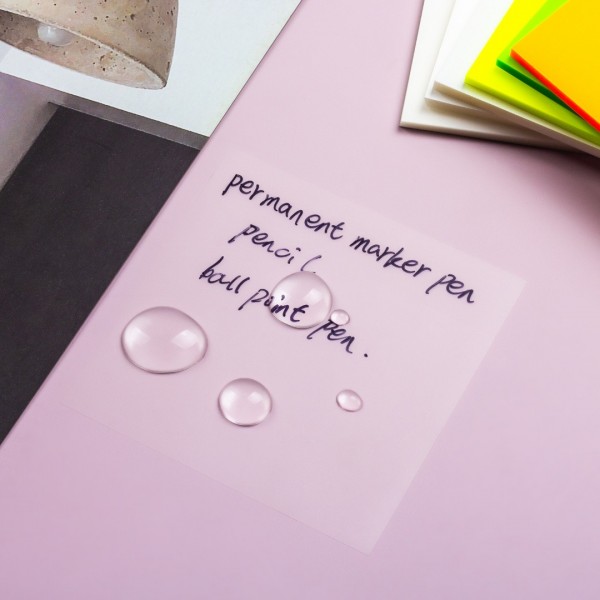 1040pcs Transparent Sticky Notes Pads Set with 3 Markers & Sticky Index Tabs, Clear Sticky Note for Books Annotation Message Reminder, Waterproof Self-Adhesive Translucent Sticky Notes Bulk, 16 Packs