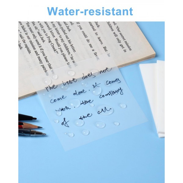 GEAoffice 250 Sheets Transparent Sticky Notes - 4x4 inch Clear Sticky Notes Tabs Colorful Self-Adhesive for Book Annotation, See Through Sticky Notes for Tracing Paper, School & Office (5 Pack)…