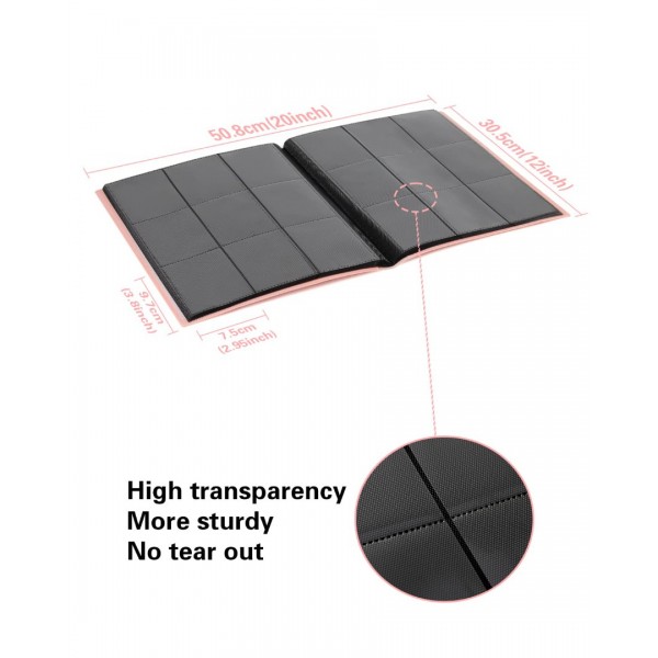 GEAoffice Card Binder, 9 Pockets Trading Card Album Folder, 360 Side Loading Pocket Binder for Yugioh, MTG and Other TCG…