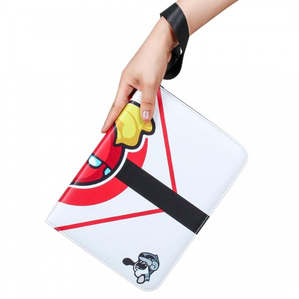 4 Pocket Zipper Card Binder Compatible with Pokemon Cards- GEAoffice Trading Card Collection Book Album Holder with Zipper - 400 Top Loading Pocket Binder for TCG, MTG -Toys Gifts for Boys Girls, Red