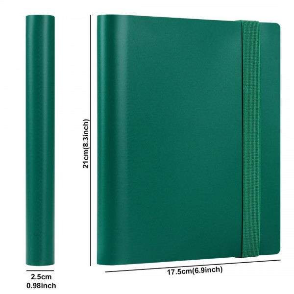 Card Binder 4 Pocket- GEAoffice 4 Pocket Trading Card Collection Album Folder - 160 Side Loading Pocket Binder for TCG, MTG, Yugioh - Gifts for Card Collector (Green)…