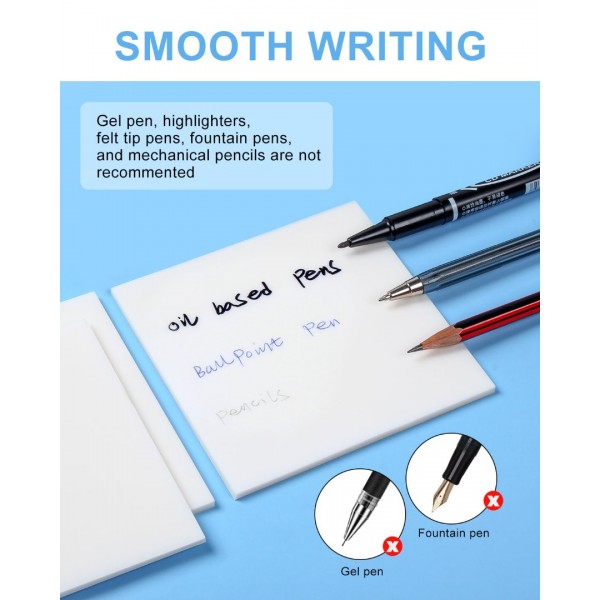 GEAoffice 250 Sheets Transparent Sticky Notes - 4x4 inch Clear Sticky Notes Tabs Colorful Self-Adhesive for Book Annotation, See Through Sticky Notes for Tracing Paper, School & Office (5 Pack)…