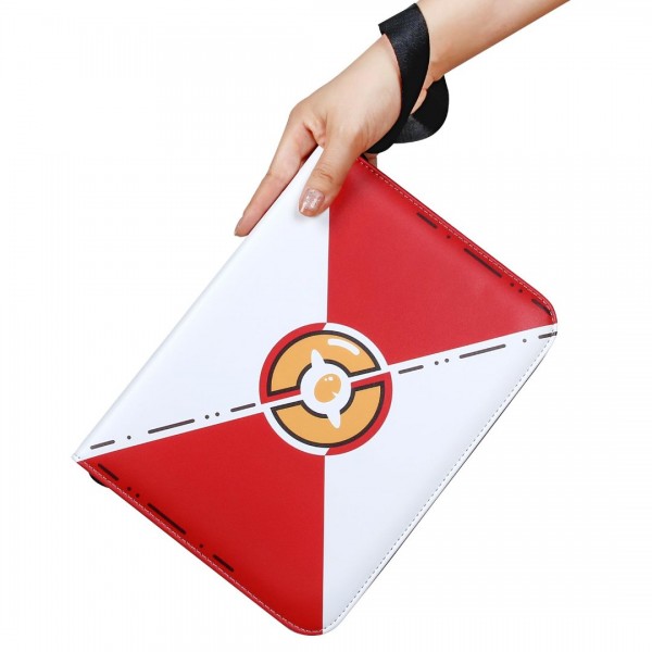 Card Binder 4 Pocket Compatible With Pokemon Cards, GEAoffice Trading Card Album Folder, 400 Pockets Card Collection Holder Binder for MTG, TCG, Toys Gifts for Boys Girls, Red