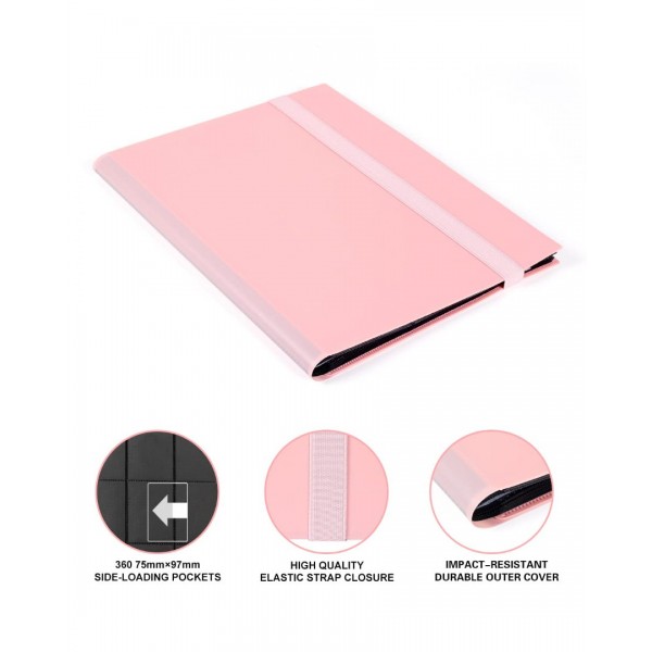 GEAoffice Card Binder, 9 Pockets Trading Card Album Folder, 360 Side Loading Pocket Binder for Yugioh, MTG and Other TCG…