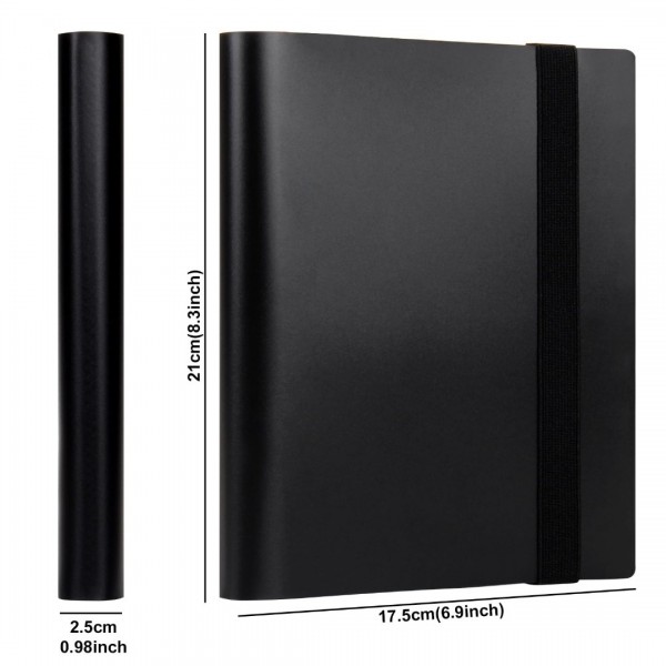 GEAoffice Card Binder - 4 Pocket Trading Card Collection Album Folder - 160 Side Loading Pocket Binder for TCG, MTG, Yugioh - Gifts for Card Collectors (All Black)…