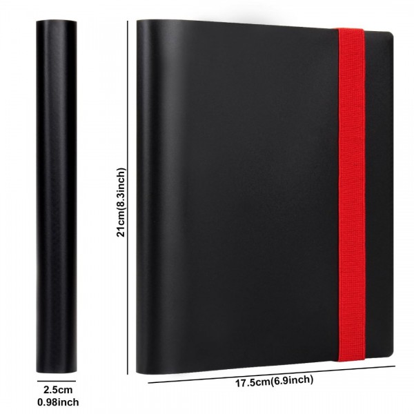 GEAoffice Card Binder 4 Pocket - Small Trading Card Collection Album Folder - 160 Side Loading Pocket Binder for TCG, MTG, Yugioh - Gifts for Card Collector Boys (Black)…
