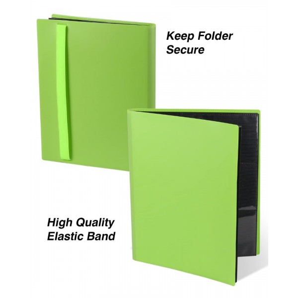 GEAoffice Card Binder, 9 Pockets Trading Card Album Folder, 360 Side Loading Pocket Binder for Yugioh, MTG and Other TCG, Light Green…