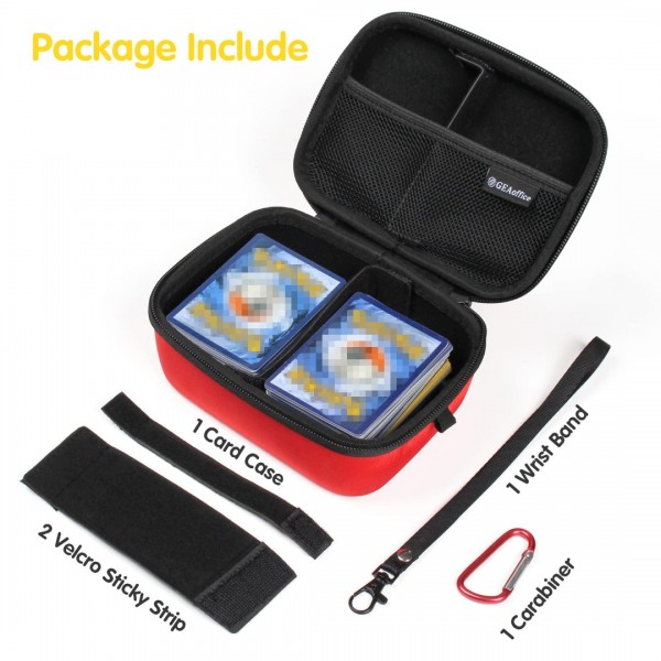 GEAoffice Carrying Case for 450+ PTCG Trading Cards, Gifts For Boys Girls, Hard-Shell Card Collection Storage Box Organizer Fits Magic MTG, PTCG, Holds 450+ Cards…