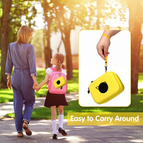 GEAoffice Carrying Case for 450+ PTCG Trading Cards, Gifts For Boys, Hard-Shell Card Storage Box Organizer Fits Magic MTG, TCG, Holds 450+ Cards, Yellow…