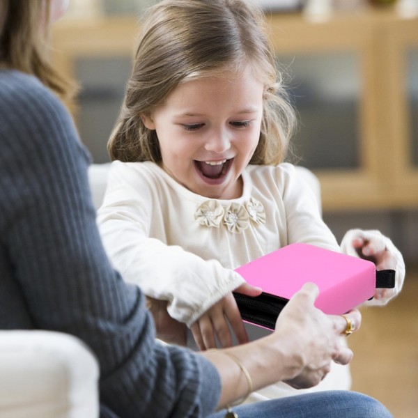 GEAoffice Mini Card Binder 2-Pocket, Super Lightweight Small Collectible Trading Card Albums for 80 Cards, 1 Pocket Top Loading Binder for TCG, MTG, Yugioh, Gifts for Girls Pink…