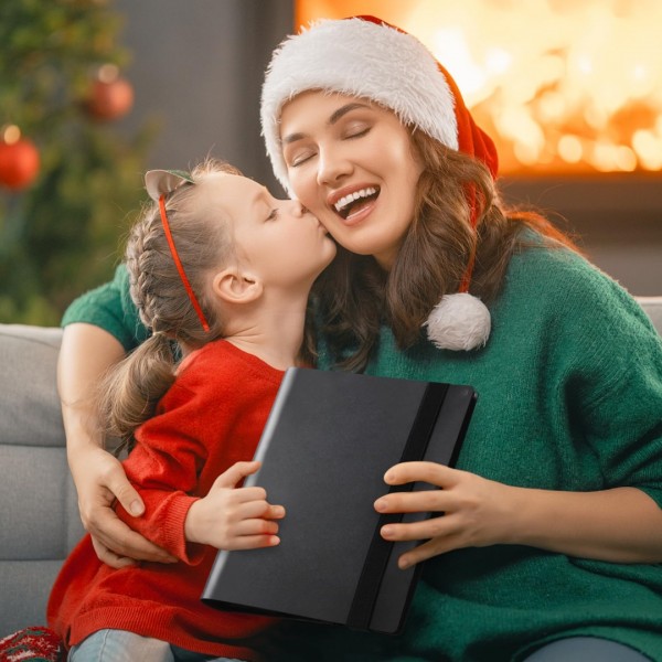 GEAoffice Card Binder - 4 Pocket Trading Card Collection Album Folder - 160 Side Loading Pocket Binder for TCG, MTG, Yugioh - Gifts for Card Collectors (All Black)…