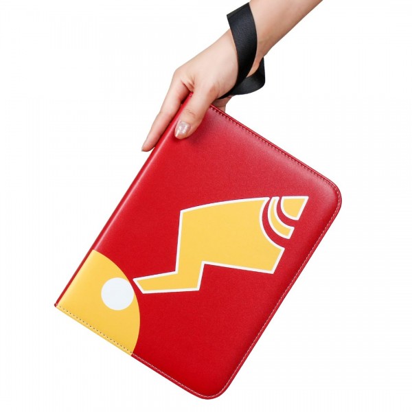 4 Pocket Card Binder Compatible With Pokemon Cards with Sleeves, Trading Card Book Album Holder Binder, 400 Pockets Card Binder for TCG, MTG -Toys Gifts for Boys Girls, Red