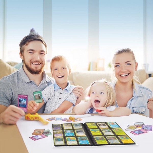 GEAoffice Card Binder, 9 Pockets Trading Card Album Folder, 360 Side Loading Pocket Binder for Yugioh, MTG and Other TCG, White…