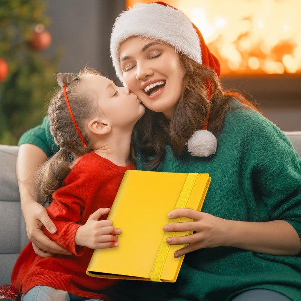 GEAoffice Card Binder - 4 Pocket Trading Card Collection Album Folder - 160 Side Loading Pocket Binder for TCG, MTG, Yugioh - Gifts for Card Collectors (Yellow)…