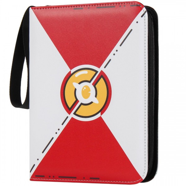 Card Binder 4 Pocket Compatible With Pokemon Cards, GEAoffice Trading Card Album Folder, 400 Pockets Card Collection Holder Binder for MTG, TCG, Toys Gifts for Boys Girls, Red