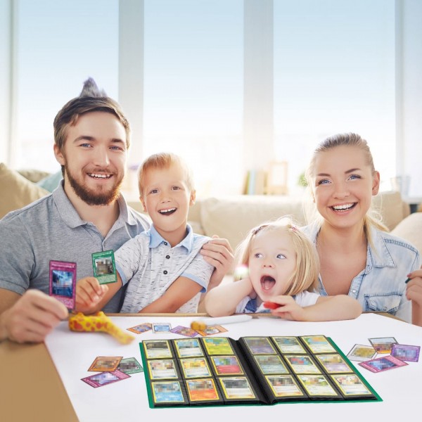 GEAoffice Card Binder, 9 Pockets Trading Card Album Folder, 360 Side Loading Pocket Binder for Yugioh, MTG and Other TCG, Green…