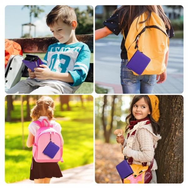 Mini Card Binder 2-Pocket, Super Lightweight Small Collectible Trading Card Albums for 80 Cards, 1 Pocket Top Loading Binder for TCG, MTG, Yugioh, Gifts for Girls Purple…