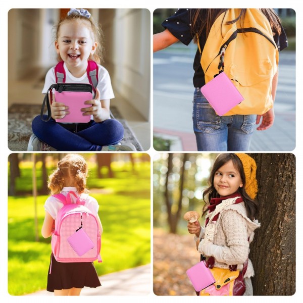 GEAoffice Mini Card Binder 2-Pocket, Super Lightweight Small Collectible Trading Card Albums for 80 Cards, 1 Pocket Top Loading Binder for TCG, MTG, Yugioh, Gifts for Girls Pink…