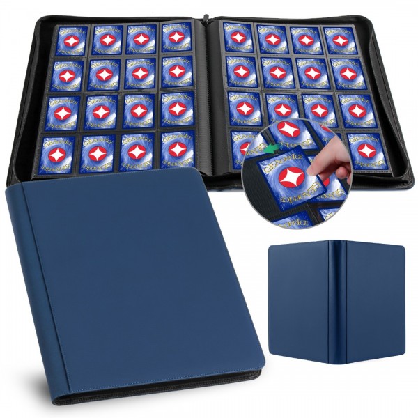 Trading Card Binder 16 Pockets, GEAoffice PU Cover...